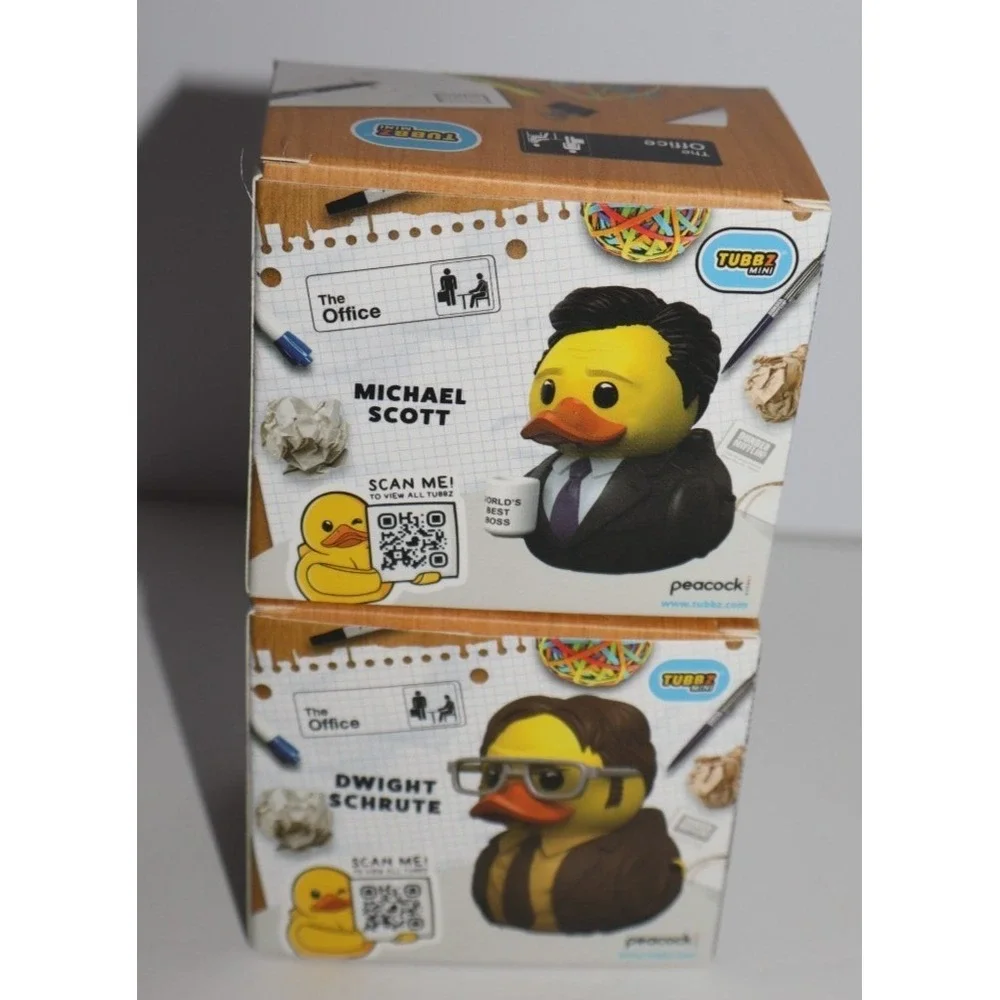 Tubbz THE OFFICE Michael Scott Dwight Schrute Mini Ducks Lot of 2 NEW